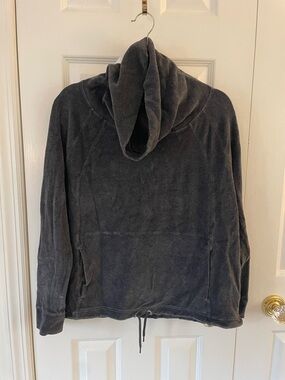 Athleta Charcoal Gray Plush Hooded Pullover